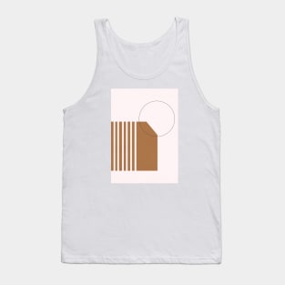 Geometric Minimalist Print, Modern Scandinavian Art Tank Top